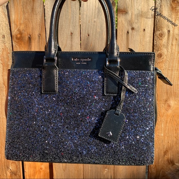 kate spade Handbags - Kate spade Glitter Cameron Medium Satchel Blue